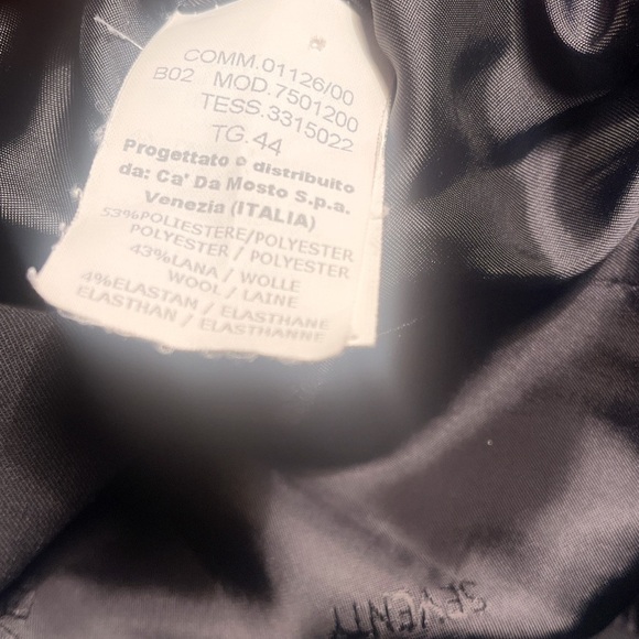 Seventy Black Blazer Notch Lapels pockets side zipper day 2 nite long sleeve 44 - Picture 6 of 6